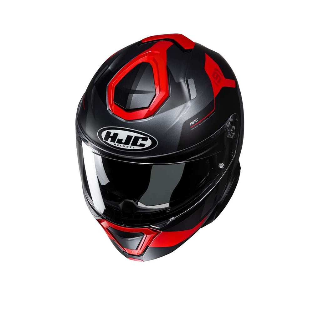 HJC i91 CARST MC1SF motocicleta urbana Casco Modular Negro Gris Rojo