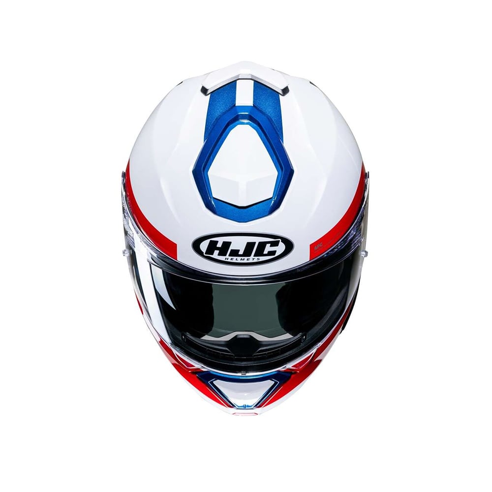 HJC i91 BINA MC21 Casco Modular de moto Blanco Azul Rojo