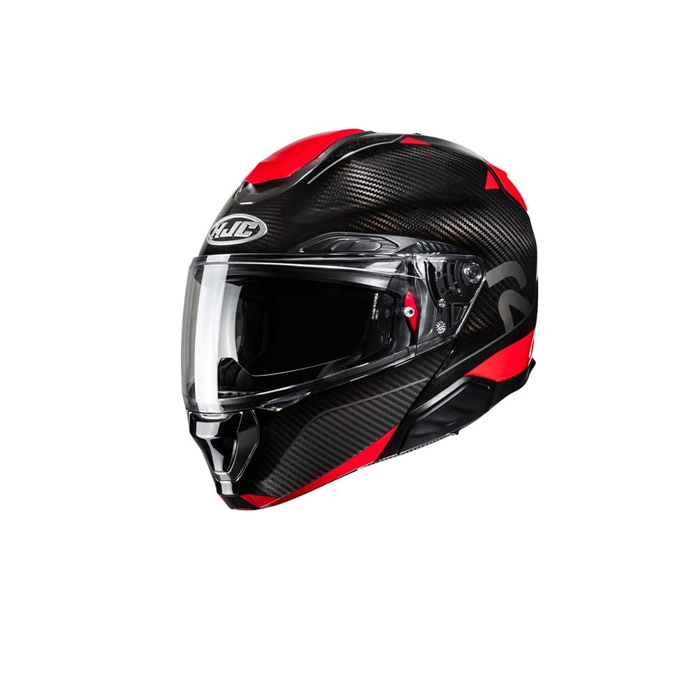 HJC RPHA 91 NOELA CARBON MC1 CASCO MODULAR NEGRO ROJO
