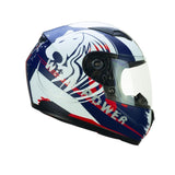 CGM 265G LUCKY WILD Casco Integral De Moto Azul Blanco Mate