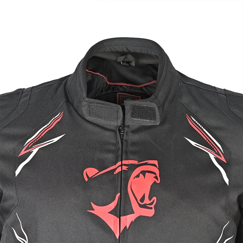 BELA - Chaqueta Textil Panther Negro/Rojo