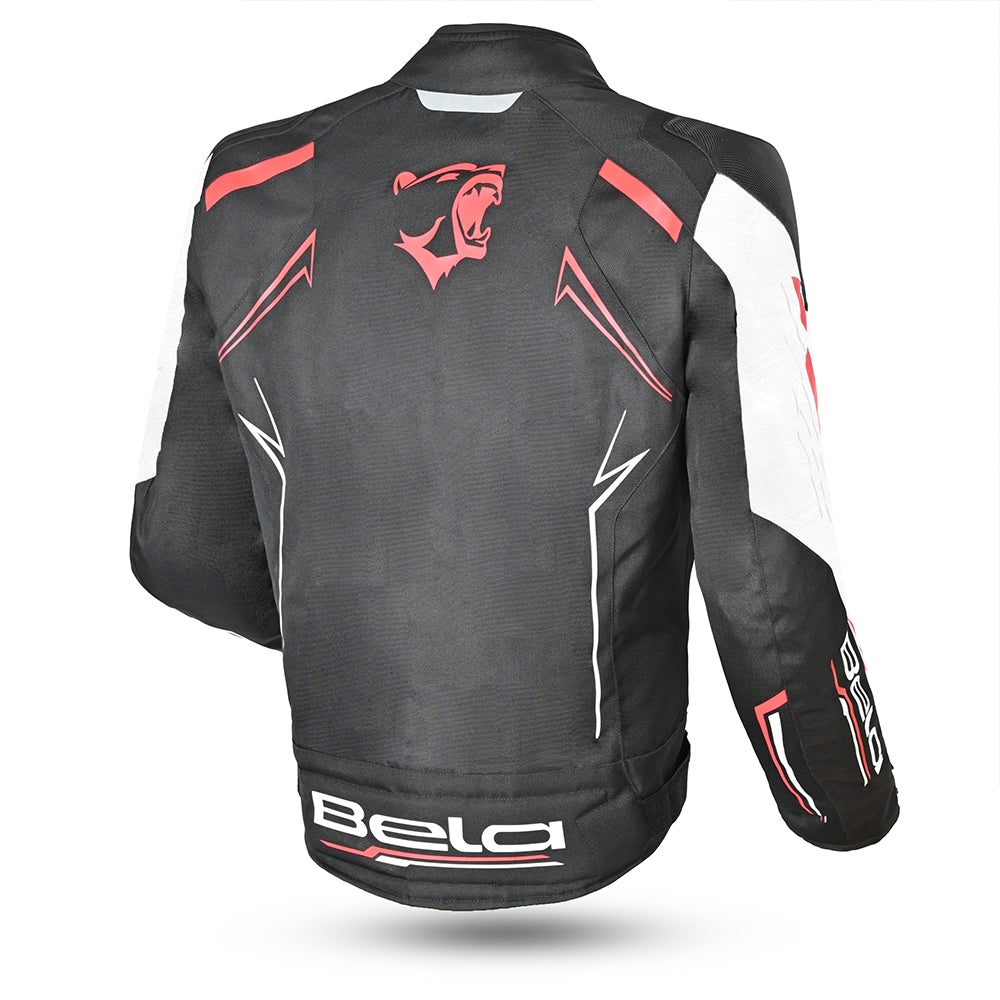 BELA - Chaqueta Textil Panther Negro/Blanco/Rojo