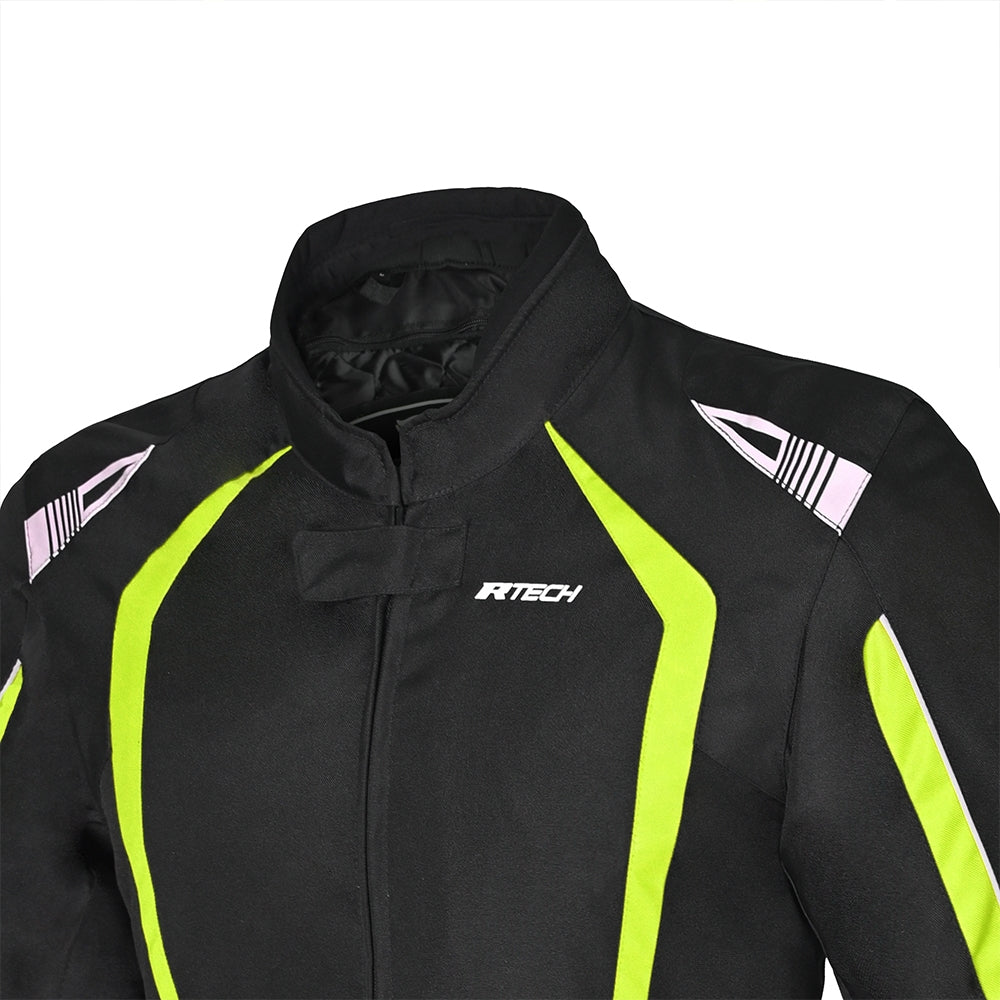 R-TECH - Chaqueta Textil Marshal Lady Negro/Amarillo Fluor