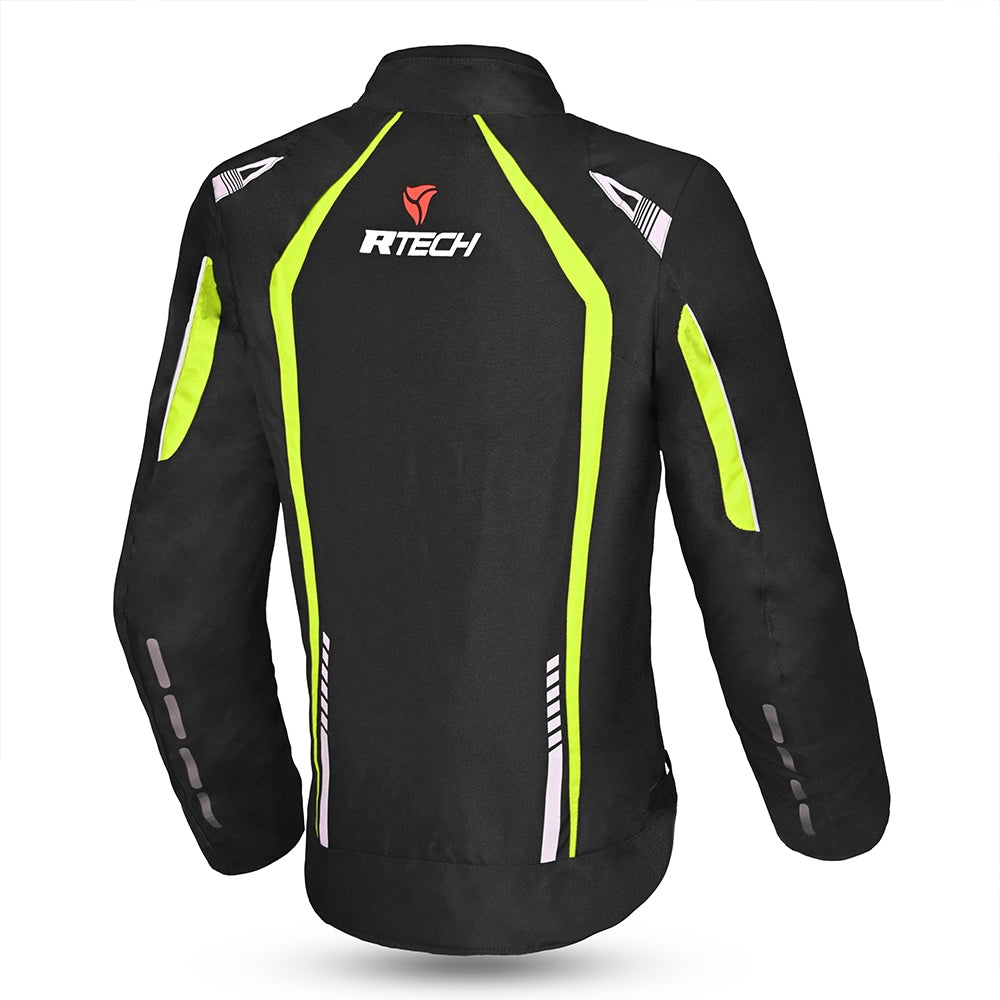 R-TECH - Chaqueta Textil Marshal Lady Negro/Amarillo Fluor