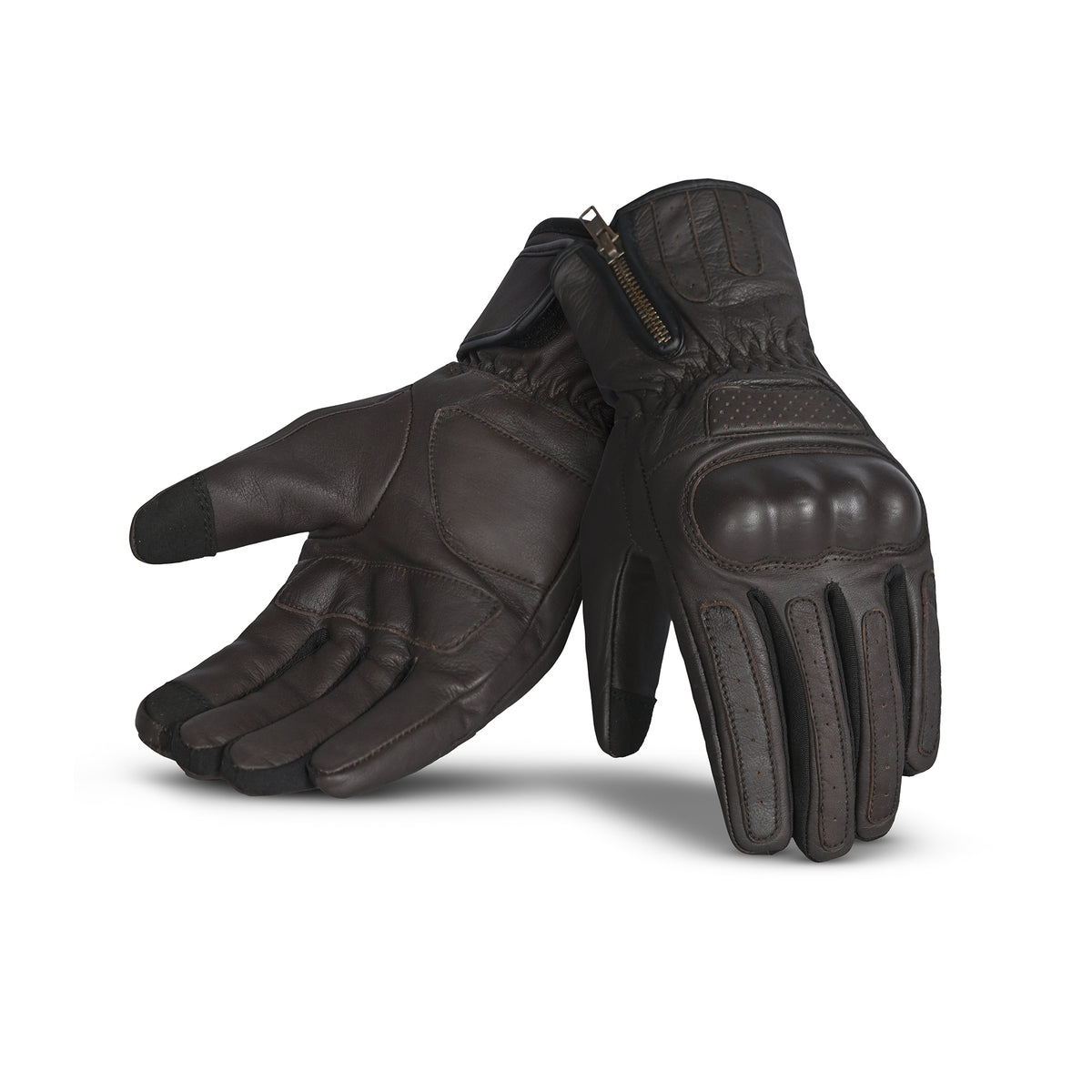 R-TECH - Guantes Piel Dynamic Marrón