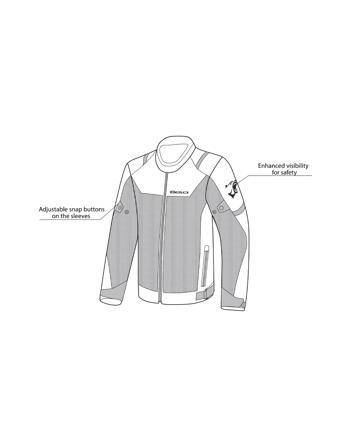 BELA - Chaqueta Textil Mesh Pro Man Marrón