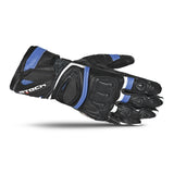 R-TECH - Guante Piel Robo Man Negro/Azul