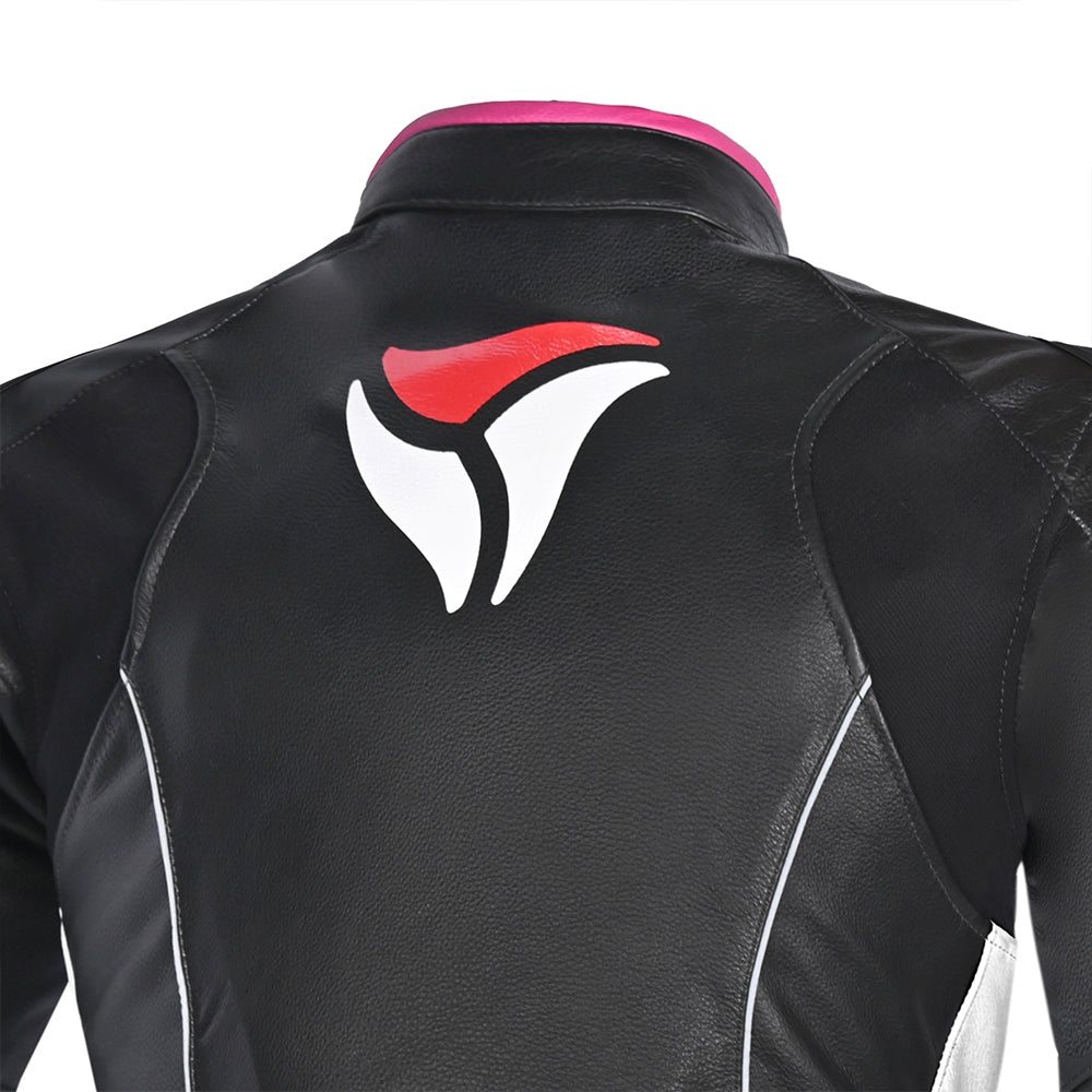 R-TECH - Chaqueta Piel Tom Rider Lady Negro/Rosa