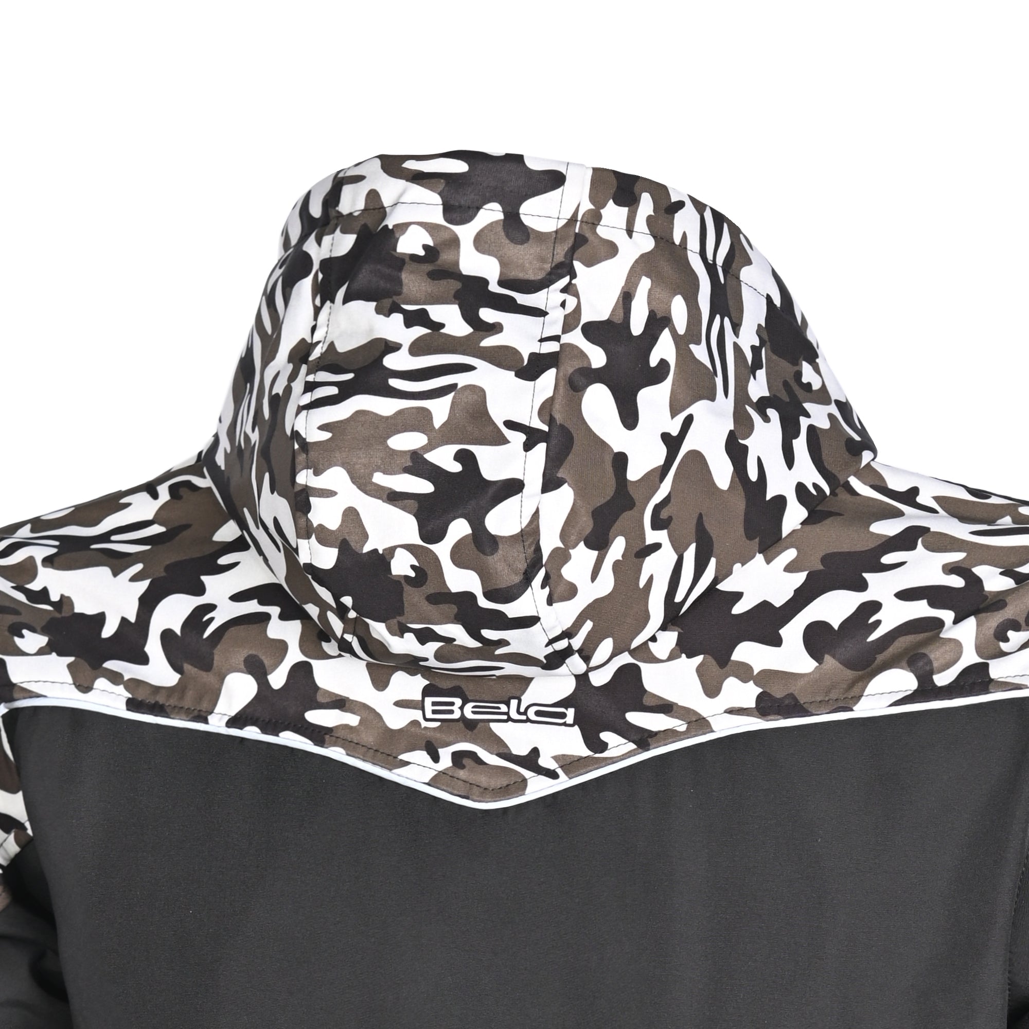 BELA - Camo Rush Hoodie Negro/Oliva Verde