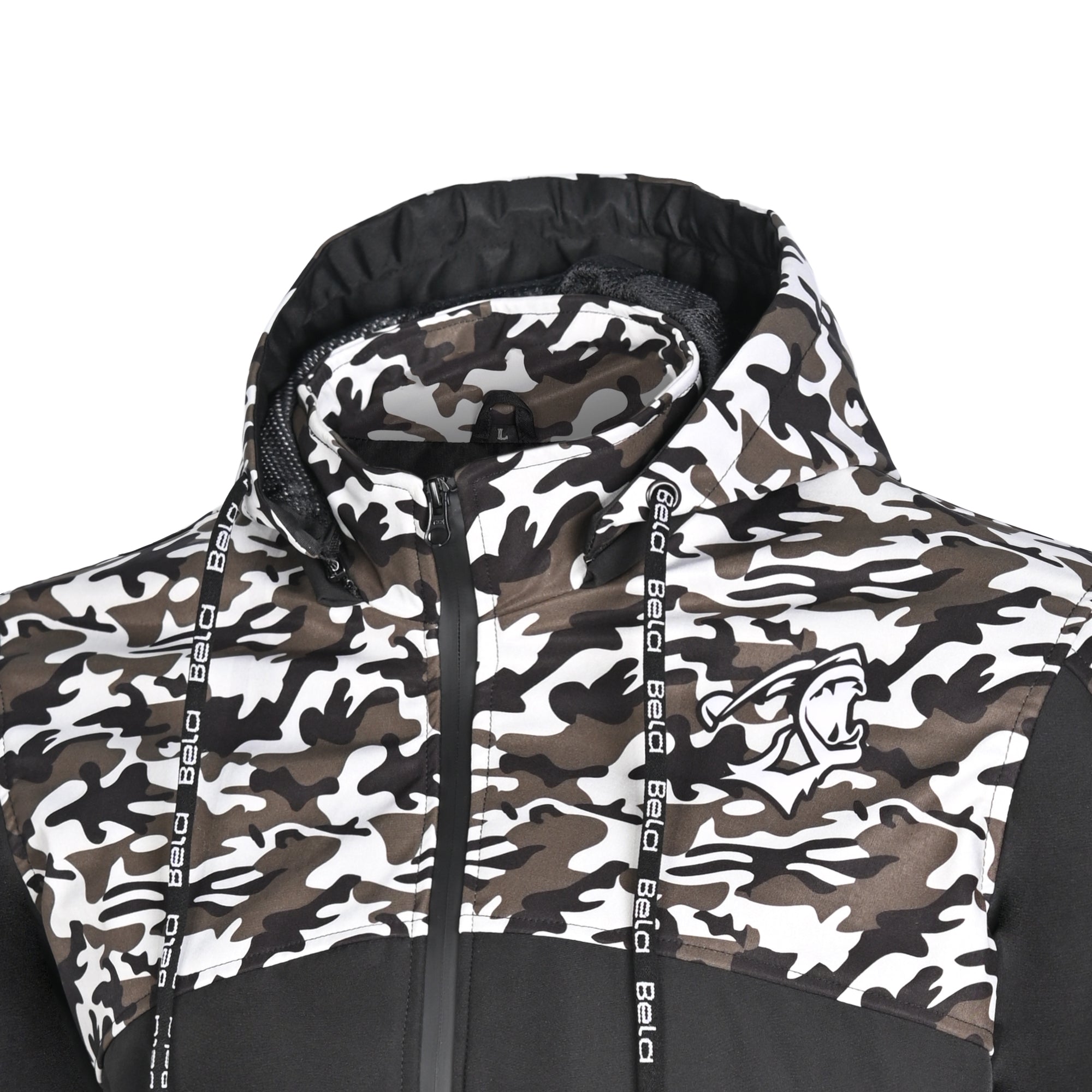 BELA - Camo Rush Hoodie Negro/Oliva Verde