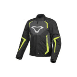 Macna Tazar chaqueta textil impermeable Black/grey/neon yellow