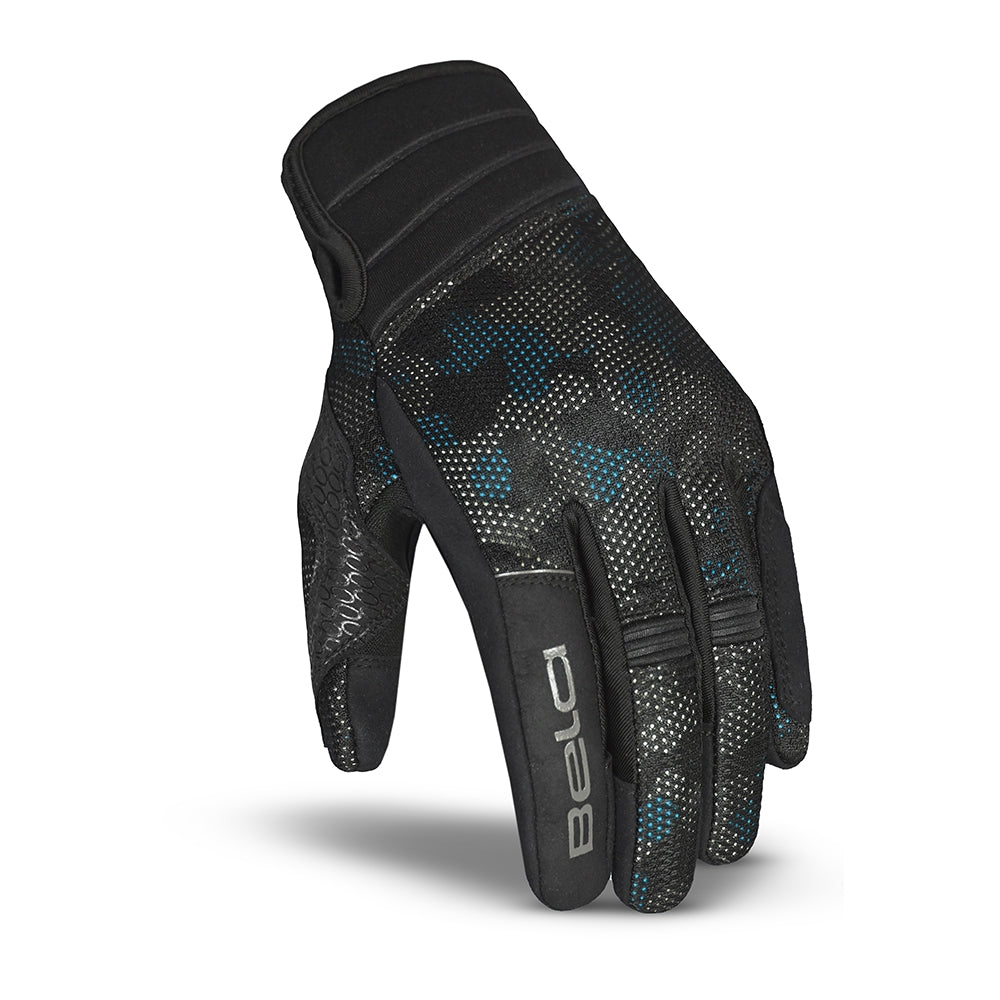 BELA-Guantes Textil Cirus Camo Summer Negro/Azul/Camo