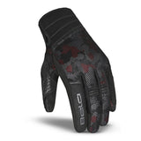 BELA-Guantes Textil Cirus Camo Summer Negro/Rojo/Camo