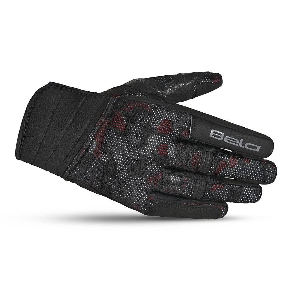 BELA-Guantes Textil Cirus Camo Summer Negro/Rojo/Camo