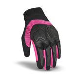 R-TECH - Guante Textil Lady Cruiser Negro/Rosa