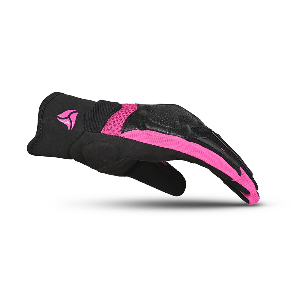 R-TECH - Guante Textil Lady Cruiser Negro/Rosa