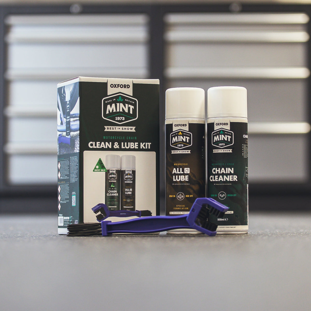 OXFORD - Mint Motorcycle Chain Clean & Lube Kit