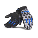 R-TECH - Guante Textil Leopard Negro/Azul