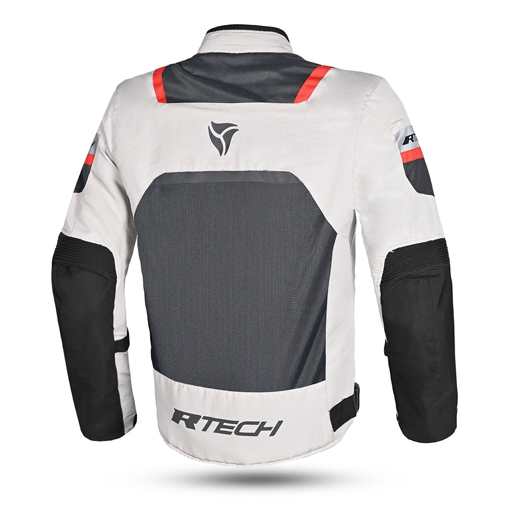 R-TECH - Chaqueta Textil Spiral Mesh Hielo/Negro/ Rojo