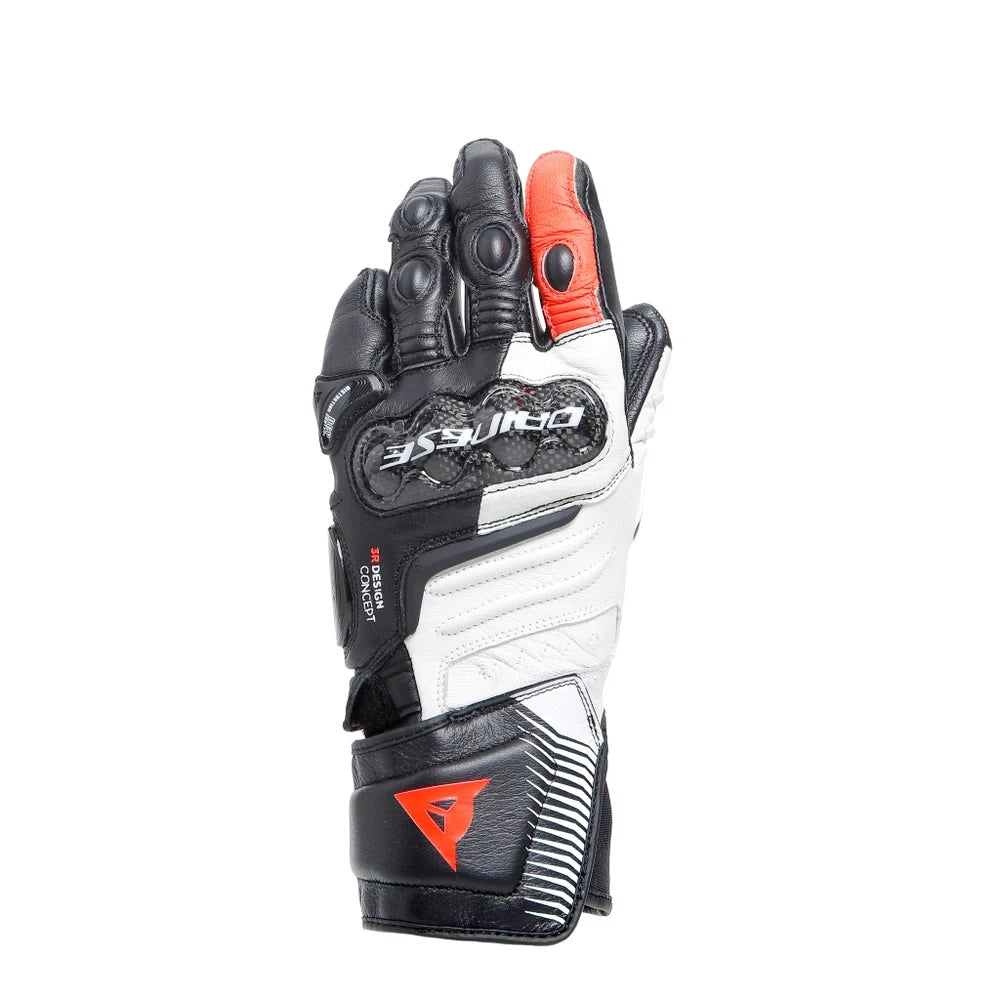 DAINESE - CARBON 4 ONG ADY LEATHER  GOVE BACK  WHITE  FUO-RED