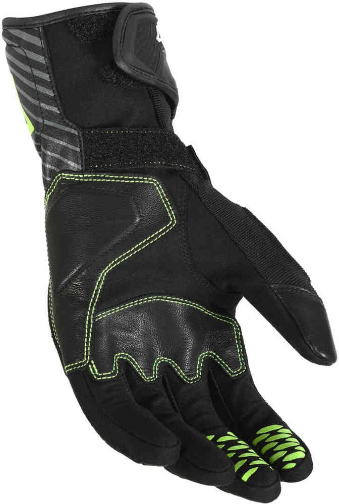 Macna Tempo Guantes perforados Black/fluo yellow