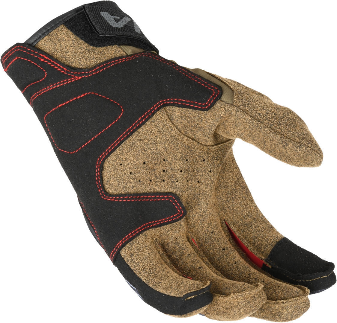 Macna Zairona Guantes de mujer Taupe/black/red