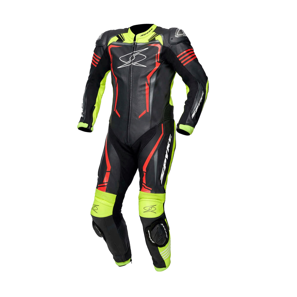 SPYKE - ASSEN RACE 2.0 1PC SUIT BLK/YELLOW FLUO/RED FLUO