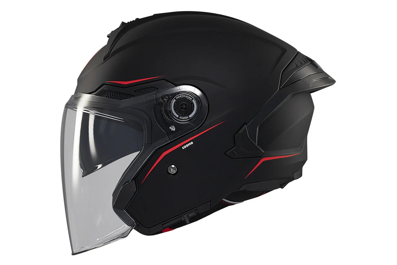 MT COSMO SV SOLID A1 casco Jet Para Motocross Negro Mate - CASCO