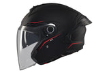 MT COSMO SV SOLID A1 casco Jet Para Motocross Negro Mate - CASCO