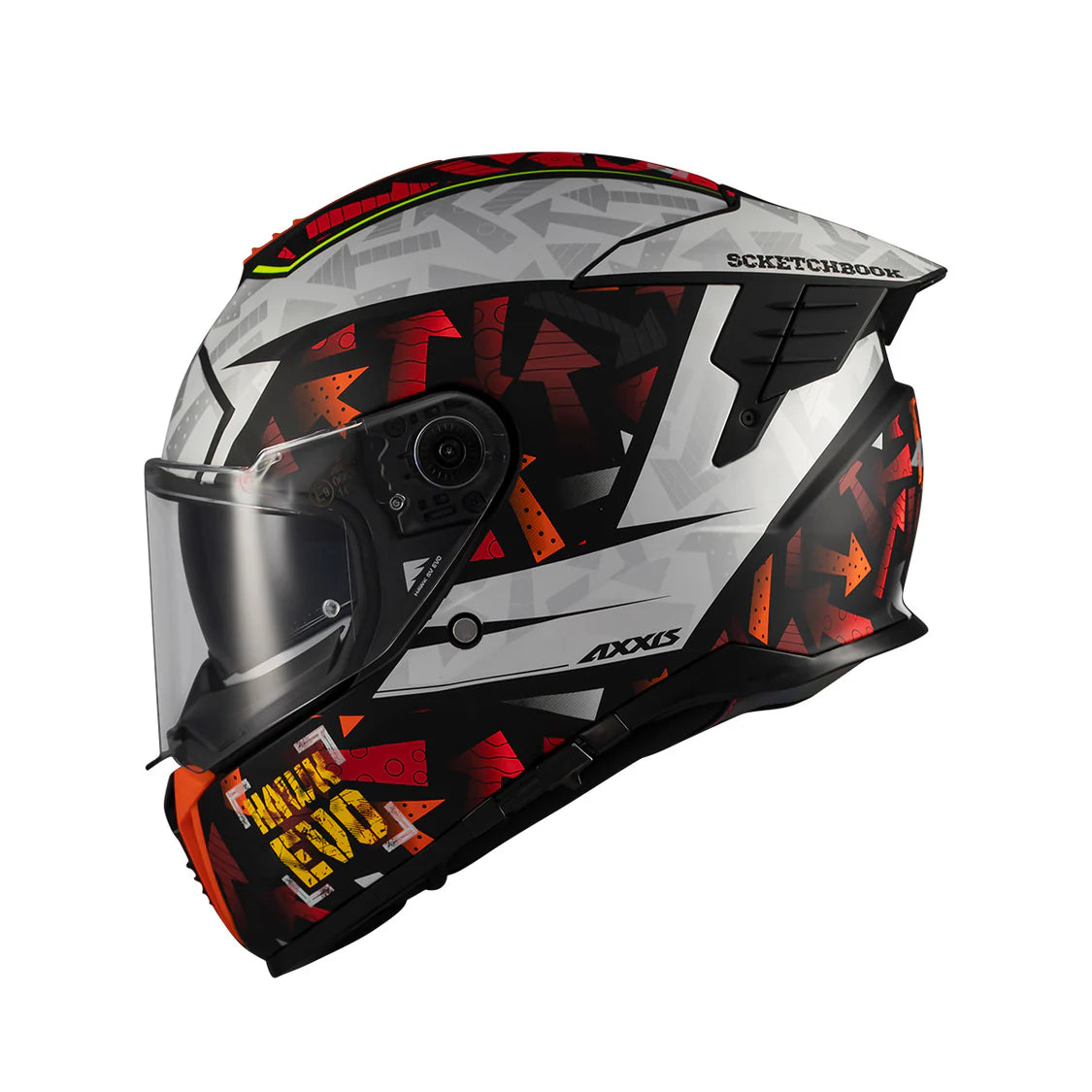 AXXIS FF122SV HAWK EVO SV SKETCHBOOK B2 CASCO DE MOTO MATE
