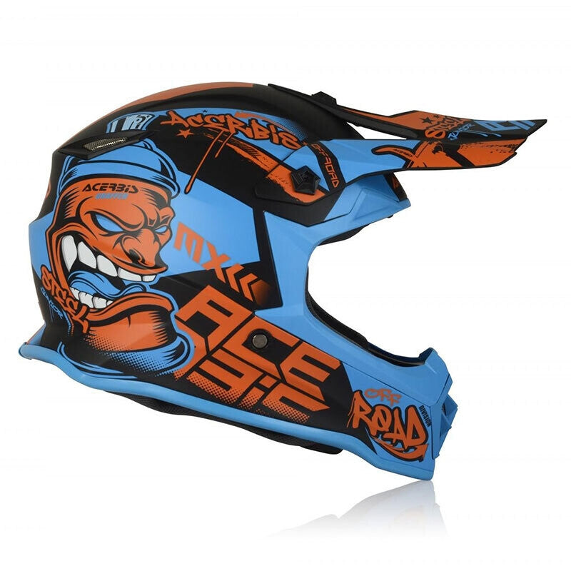 ACERBIS - CASCO IMPACT STEEL JUNIOR ARANCIO/BLU