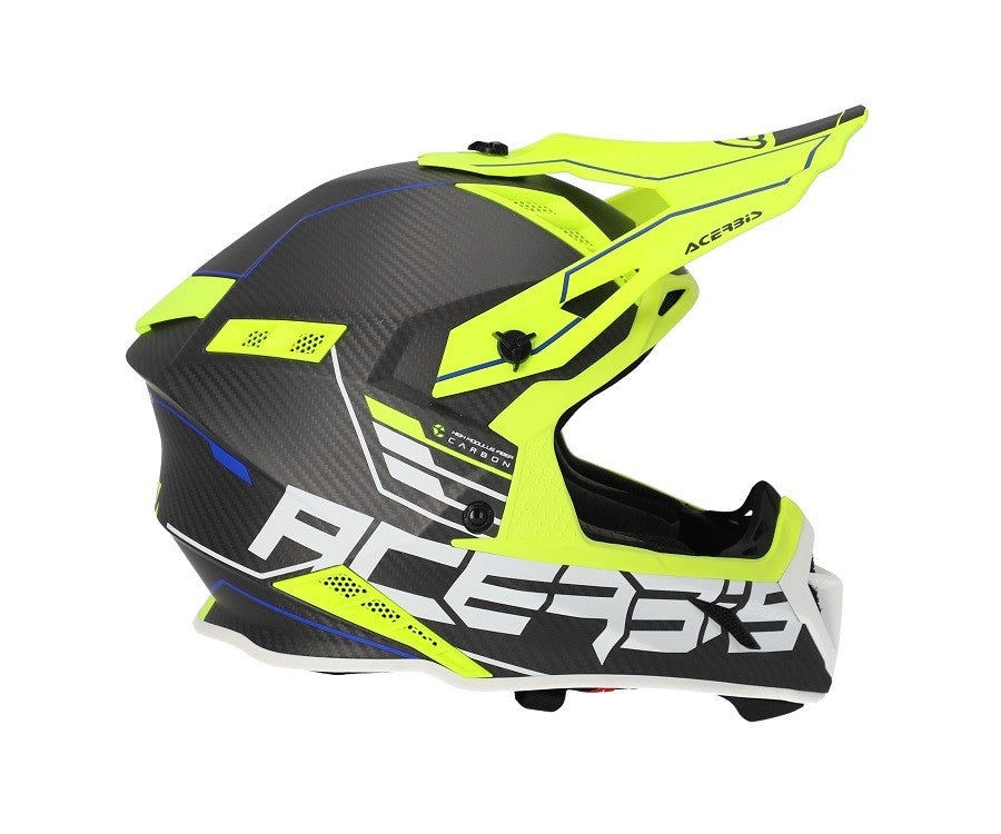 ACERBIS - CASCO  STEEL CARBON 2206 NERO/GIALLO FLUO