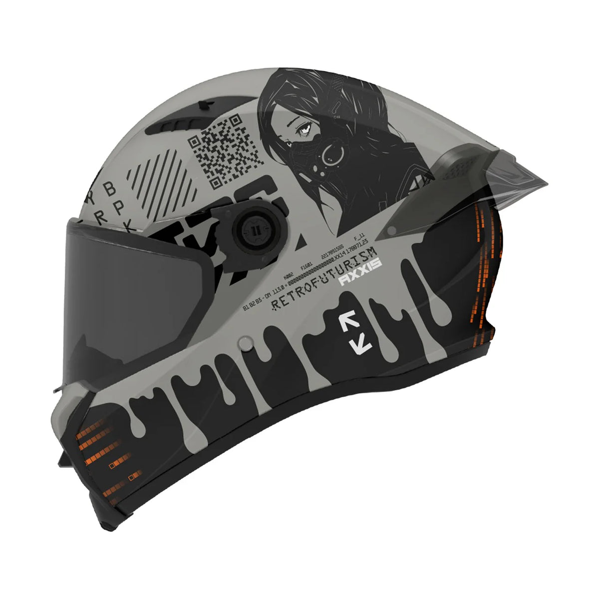 AXXIS FF132 FENIX CYBERPUNK C4 CASCO DE MOTO BRILLO