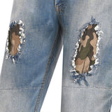 BELA - Pantalón Jeans Stone Azul Cammo