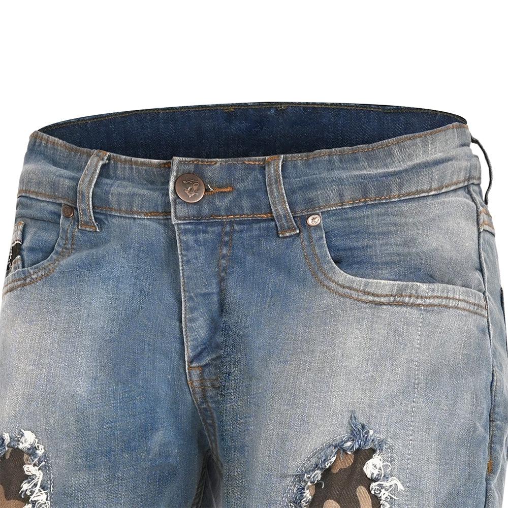 BELA - Pantalón Jeans Stone Azul Cammo