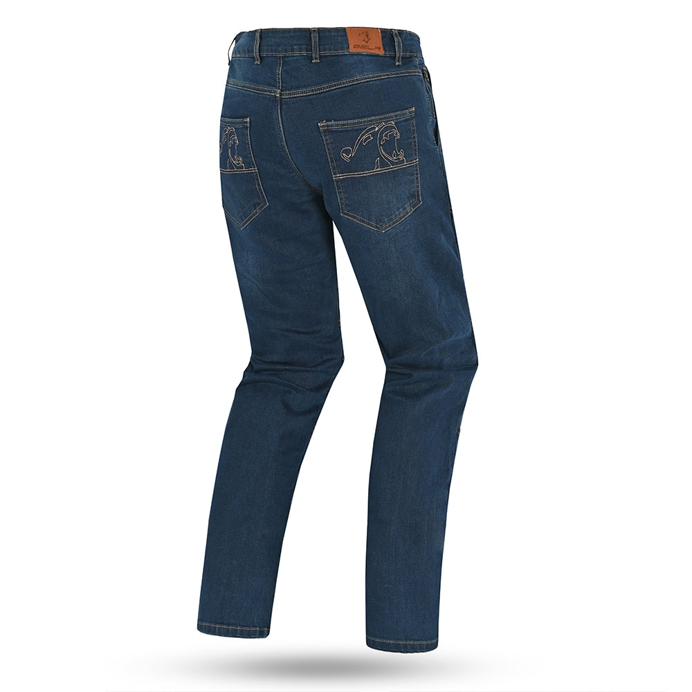 BELA - Pantalón Jeans Crack Azul Vaquero