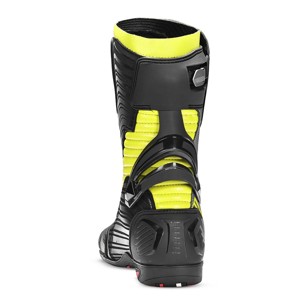 BELA - Botas AIR RIDER GP-1 RACING BOOT Negro/Amar Flu