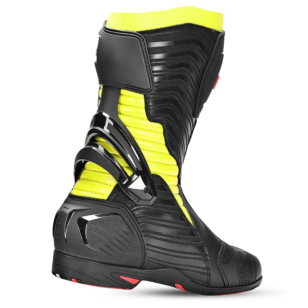 BELA - Botas AIR RIDER GP-1 RACING BOOT Negro/Amar Flu