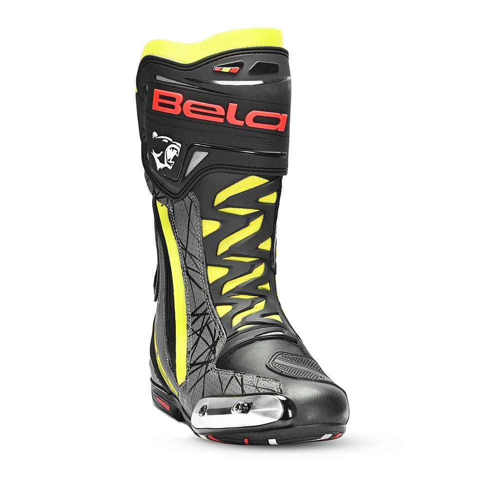 BELA - Botas AIR RIDER GP-1 RACING BOOT Negro/Amar Flu