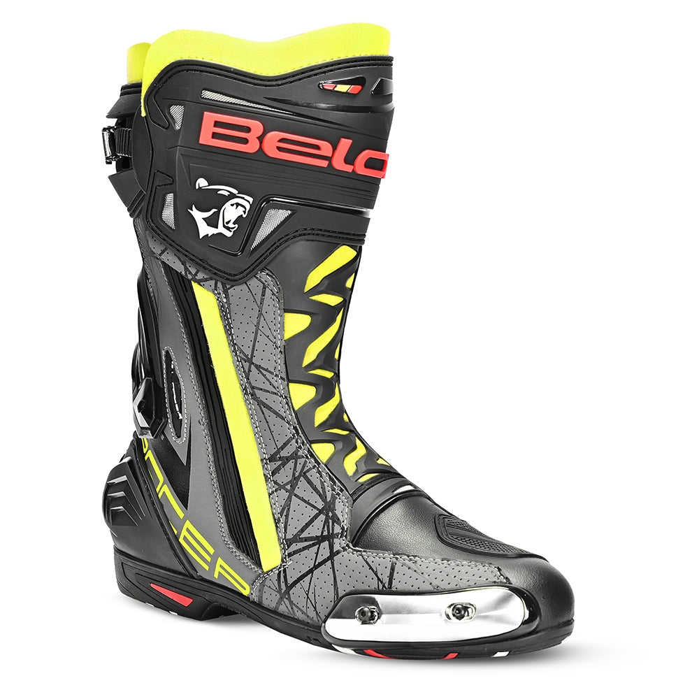 BELA - Botas AIR RIDER GP-1 RACING BOOT Negro/Amar Flu