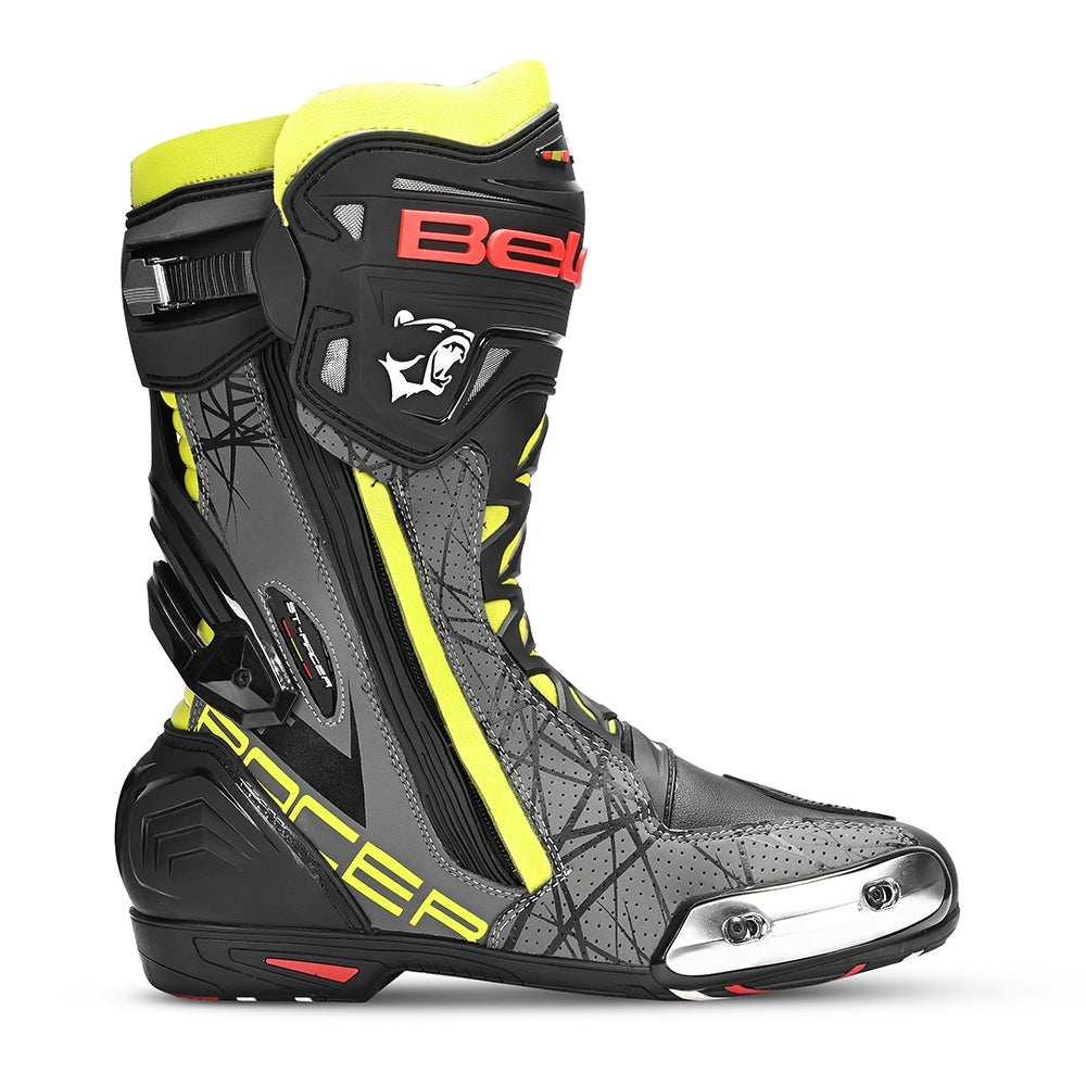 BELA - Botas AIR RIDER GP-1 RACING BOOT Negro/Amar Flu