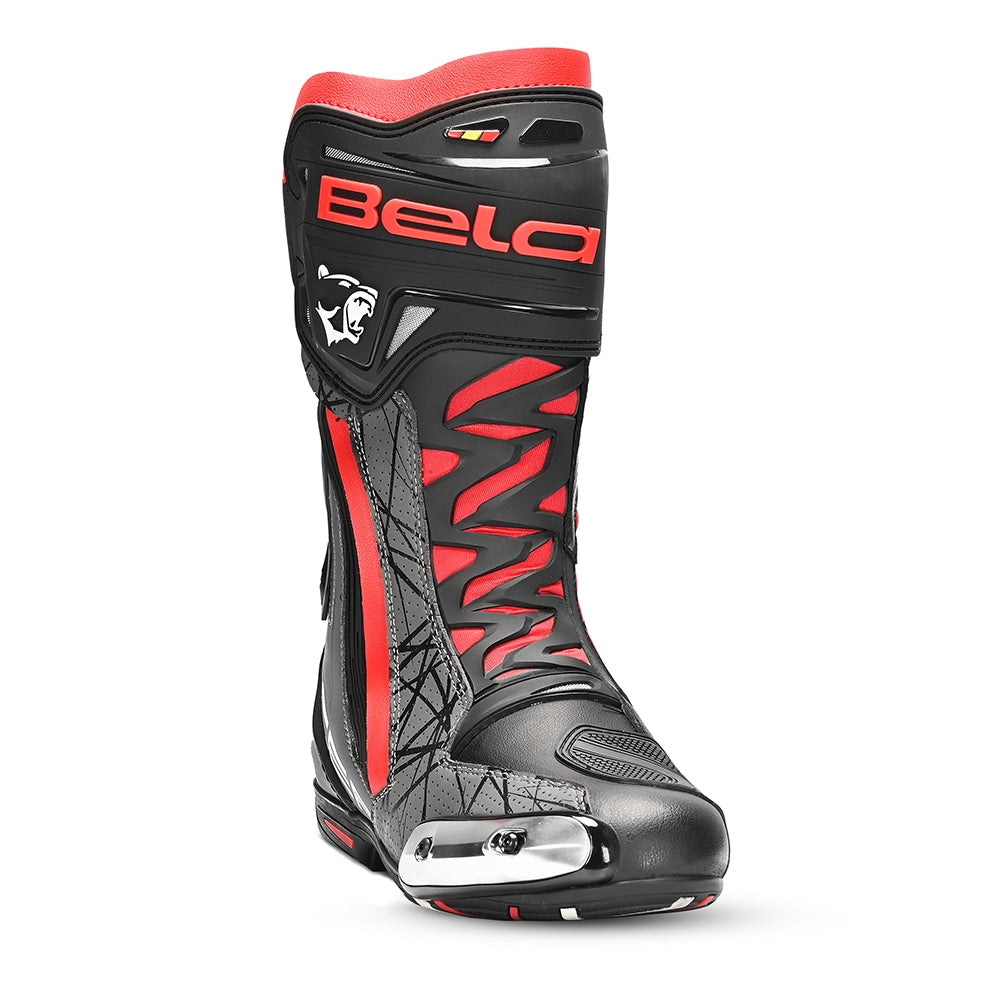 BELA Botas Air Rider GP-1 Racing Boot Negro/Gris/Rojo