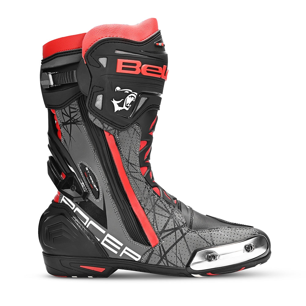 BELA Botas Air Rider GP-1 Racing Boot Negro/Gris/Rojo