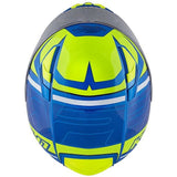 KAPPA KV41 Dallas Scraps Motocicleta Cara Completa Casco Azul Amarillo - CASCO