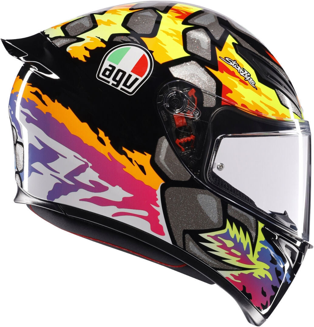 AGV CASCO K1 S BEZZECCHI 2023 AMARI/NEG/MORADO