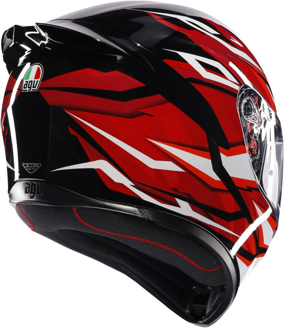 AGV CASCO K1 S LION NEGRO/ROJO/BLANCO - SECURTEX MOTOR S.L (t/a MaximoMoto)