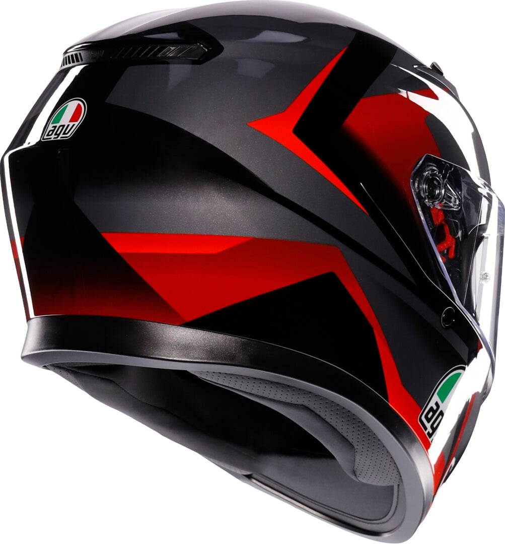 AGV CASCO K3 STRIGA NEGRO/GRIS/ROJO