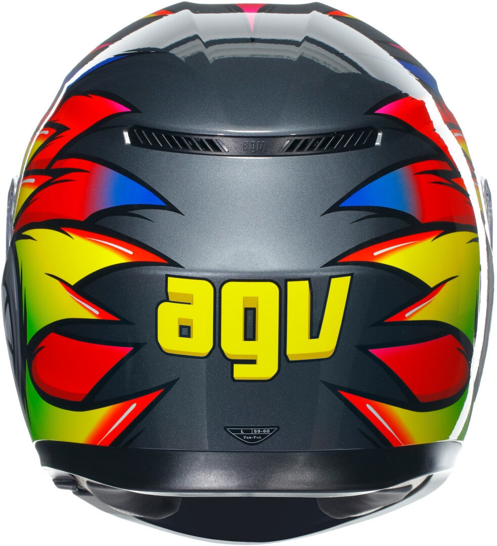 AGV CASCO K3 BIRDY 2.0 GRIS/AMARILLO/ROJO