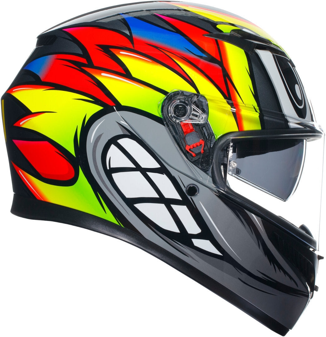 CAPACETE AGV K3 BIRDY 2.0 CINZA/AMARELO/VERMELHO – SECURTEX MOTOR S.L (t/a MaximoMoto)