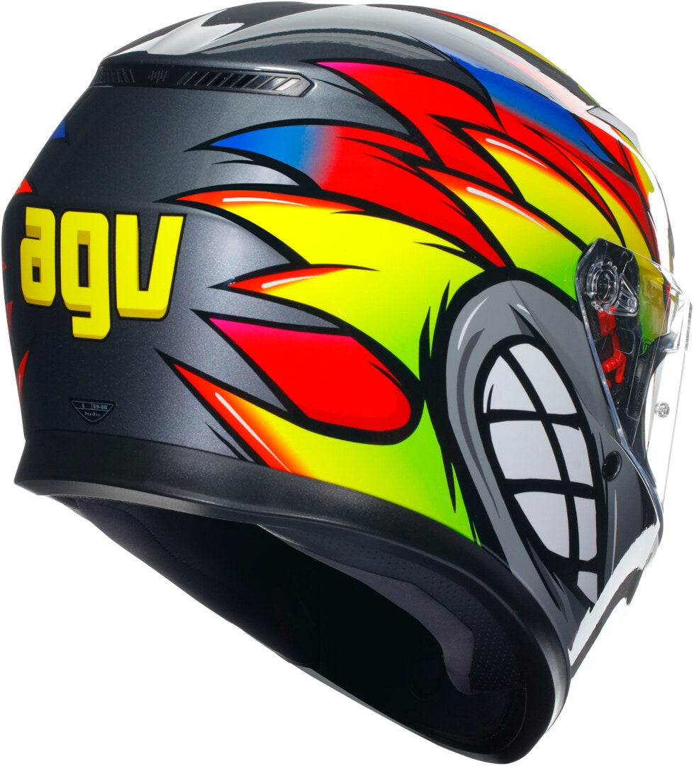 AGV CASCO K3 BIRDY 2.0 GRIS/AMARILLO/ROJO